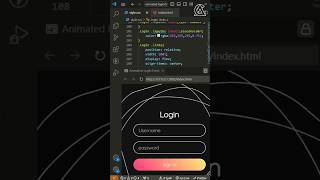 Animated Login Form -HTML | CSS