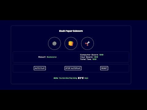 Create Rock Papper Scissor game using HTML CSS JAVASCRIPT | INTERMEDIATE LEVEL