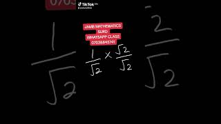 jamb mathematics surds #onlinejambclass #jamb2026 #jambtutorial #shortsvideo #jambmaths