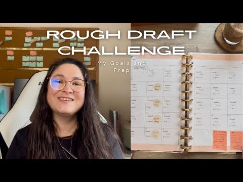 Rough Draft Challenge Goals | Planner and Prep | Ft. Happy Planner