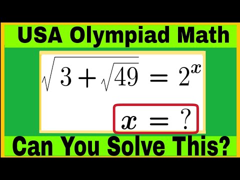 USA Olympiad Math Problem | Can You Solve This Exponential Equation? #modrenmathsir #algebra #maths 