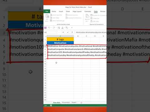 How to convert one cell data into a Column in excel ⚡⚡ | Transposing Data to a column | #shorts