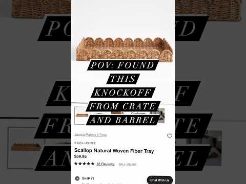 ✨Scalloped Woven Tray ✨ Grab this tray before they sell out! #walmartpartner #walmartfinds #decor