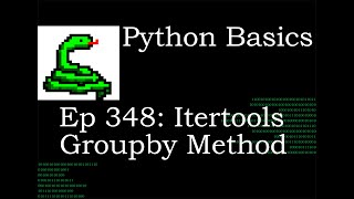 Python Basics Itertools Groupby Method