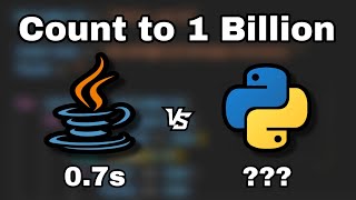 Java vs Python : Who Wins 1 Billion Count Speed Test? (Performance Benchmark)