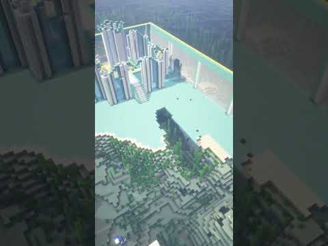Minecraft Timelaps Atlantis the real kingdom | 100k+ blocks #viralshort