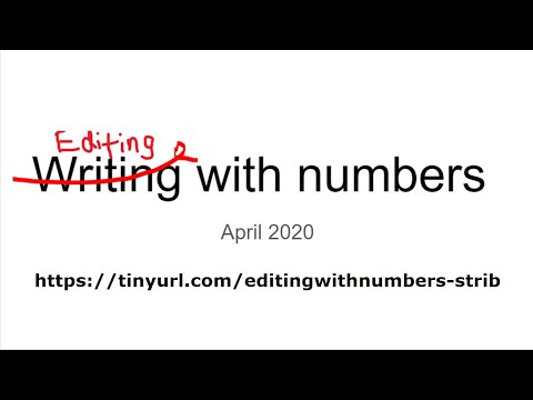 Writing and Editing with Numbers