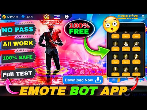 Today Pass Emote Bot App: Full Working All server's! 🔥