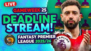 FPL GW25 DEADLINE LIVE STREAM 🚨 | BENCH BOOST OR NOT? 👀 | Fantasy Premier League 2025/26