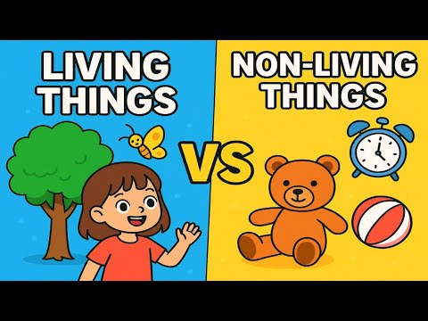 Living Things vs Non-Living Things I Difference between Living & Non-Living Things I EVS Kids video