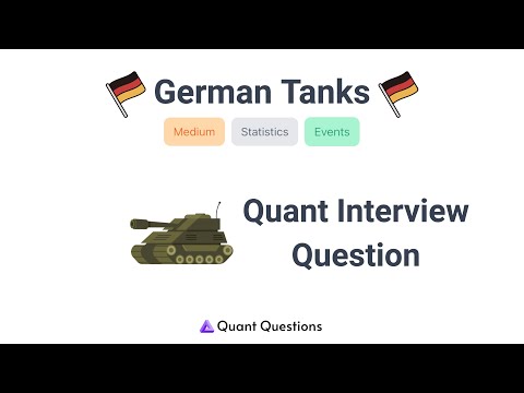 German Tanks Quant Interview Question #quant #quanteducation