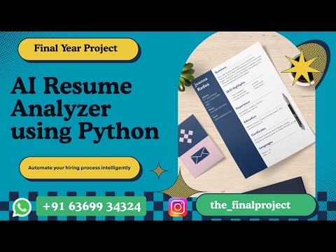 AI Resume Analyzer using Python #python #machinelearning #finalyearproject