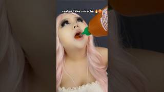 REAL VS FAKE SRIRACHA #asmr #mukbang