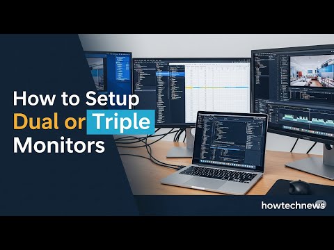 how to setup multiple monitors with one laptop #display #monitor