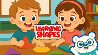 Learn Shapes for Kids | Nursery Rhyme About Circle, Square, Triangle & Rectangle | Learn with Larry