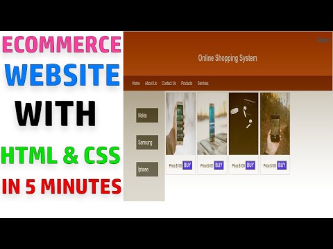 Html Coding Basics -12 - Ecommerce Website In Html And CSS in Five Minutes