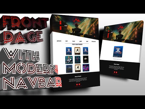 how to create front web page website Design using html css with modren navbar -Xcode stackr