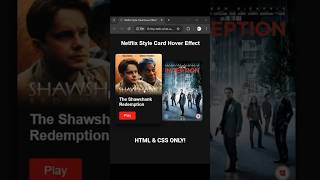 Amazing Netflix Style Card Hover Effect with HTML & CSS | CSS Card Hover Effects!