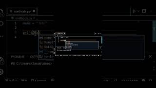 print method in python #phython #sorts #shorts #shortsviral #tutorial #coding