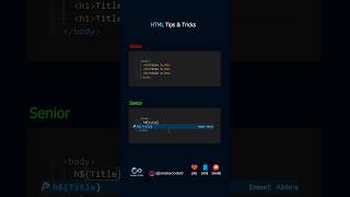 HTML Tips And Tricks #css #html   #frontend