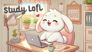 Study Lofi Playlist 💻☕ 4 Hour Happy Lofi Song 💕 Bunny Lofi 🎧 cute & relaxing music 🎵 [Lofi Hip Hop]