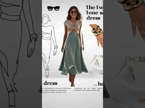 two-tone satin dress #shorts