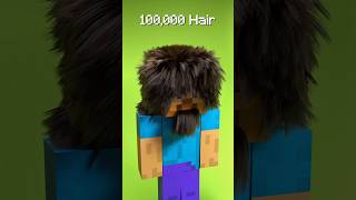 0 vs 1 Million Hairs🗿 #minecraft #simulation