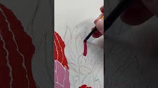 An Artists Process / Floral #satisfyingart #satisfyingvideo #processart  #artist #processvideo #art
