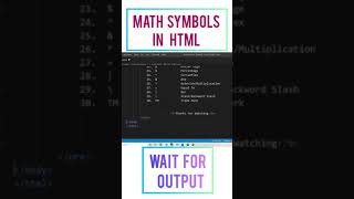 How to add Math Symbols in HTML 2023 | Math Symbols in HTML #shorts #india @BasicsInKannada
