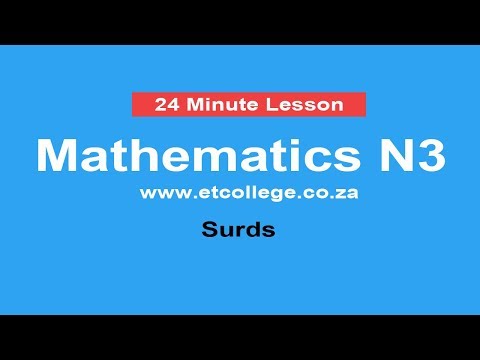 Mathematics N3 Surds