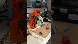 Robot arm colour sorting tests Mechatronics FYP