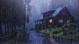 Gentle Night RAIN - Rain Sounds For Sleeping - Very Heavy Rain for SLEEP, Relax, ASMR