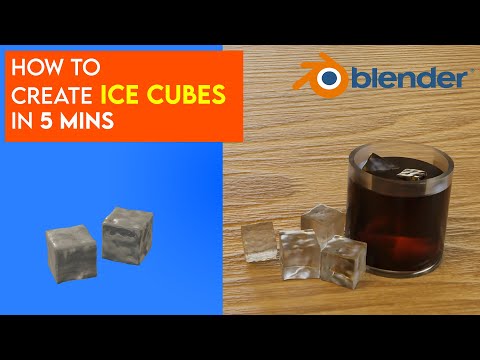 REALISTIC ICE CUBES IN 5MINUTES | Make Ice Cubes in Blender 3.0