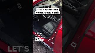 Take a Peek Inside! Honda Accord Hybrid
