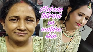 Easy makeup tutorial on mature skin||Light party make-up