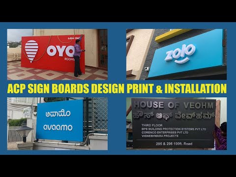 SignPrint - ACP Board Sign Board // Design // Manufacturing and Making  #printing #printingcompany