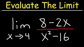 Evaluating Limits by Factoring the GCF With Difference of Squares