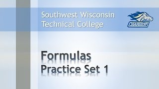 Math Review - Formulas Chapter Practice Set 1, "Math Notation".
