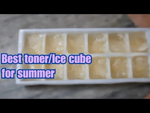 DIY Alo-Green tea toner/Ice cubes||(How to make green tea ice cubes for face)..Best for summer