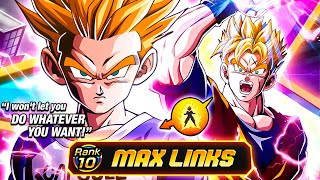 ONE OF THE BEST!! LR INT SSJ Gohan Trunks 100% First Look Max Links | Dragon Ball Z Dokkan Battle