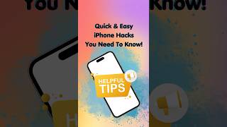 Quick and Easy iPhone Hacks You Need To Know! #iphonehacks