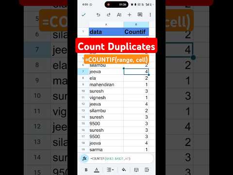 How to Count Duplicates in Excel Using COUNTIF Formula! 🔄📊 #shorts #countduplicates