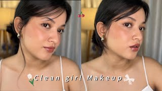 Summer clean girl makeup (combination to oily skin)