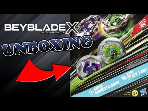 HASBRO's Knife Shinobi and Keel Shark Unboxing! | Beyblade X
