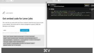 Lever embed code demo