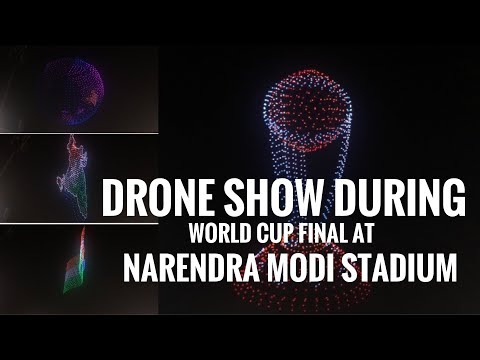 Drone show during icc World Cup final at narendra modi stadium ahmedabad #indvsaus
