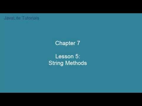 Chapter 7 (Lesson 47: String Methods)