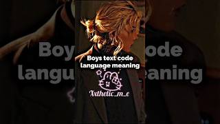 Boys text code language meaning ⛓️🖤🖇️ #shorts #aesthetic #edit #subscribe #fypviralシ #boy #code