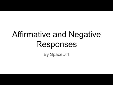 Affirmative and Negative Responses