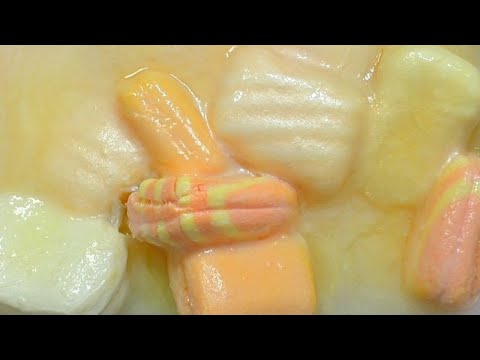 18 pieces Soaked Yellow-Orange Soap/ASMR 💧💦✨💛💛💛💧💦 18 шт Жёлто-Оранжевого Размокшего Мыла Разных Фирм